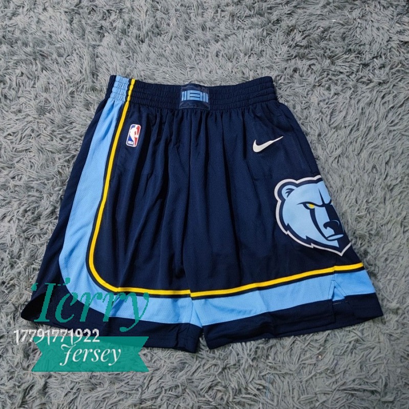 Men's Memphis Grizzlies Nike Navy 2019/20 Icon Edition Swingman Shorts