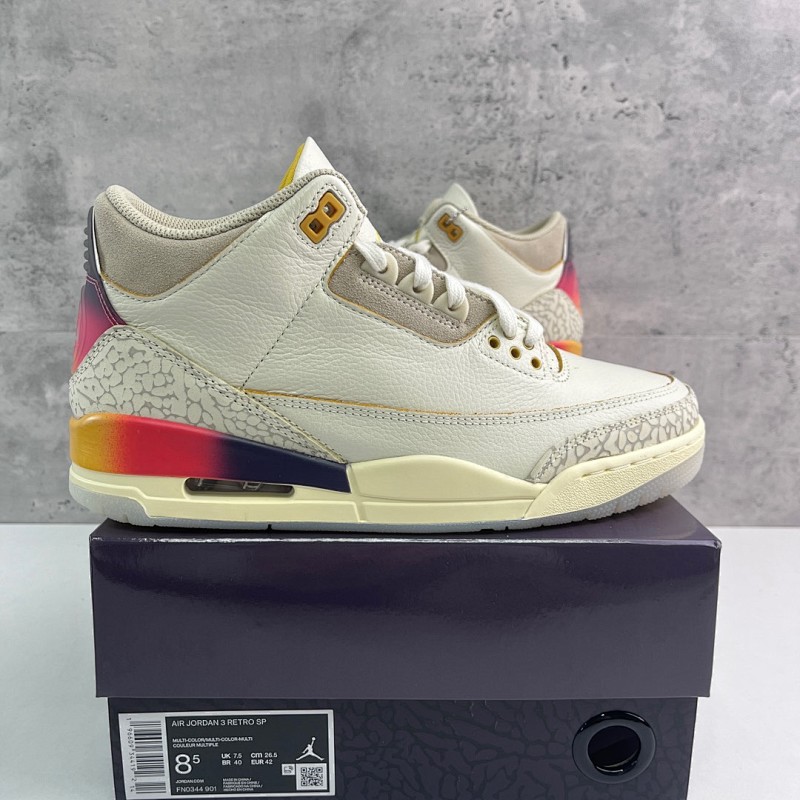 【RN Batch】 Air Jordan 3 OG【40-48.5】白彩虹 FN0344-901