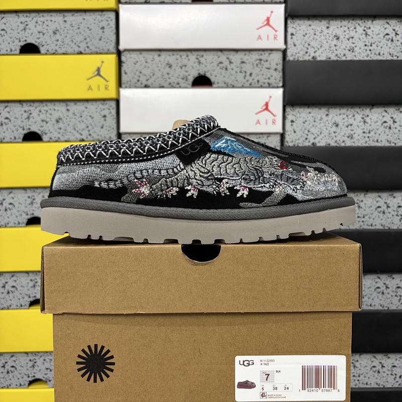 【TOP Batch】Snow boots 雪地靴 薄底民族风龙虎刺绣黑色-2553 36-45