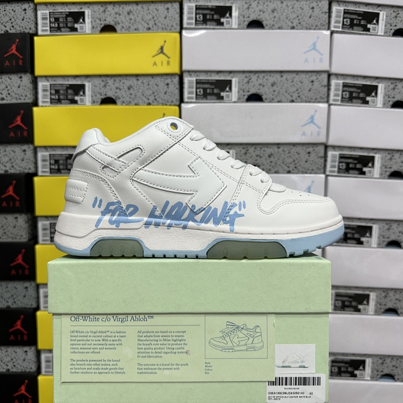 【C版】 OFF-WHITE Out Of Office " OMIA189C99LEA 0050140 字母白蓝"