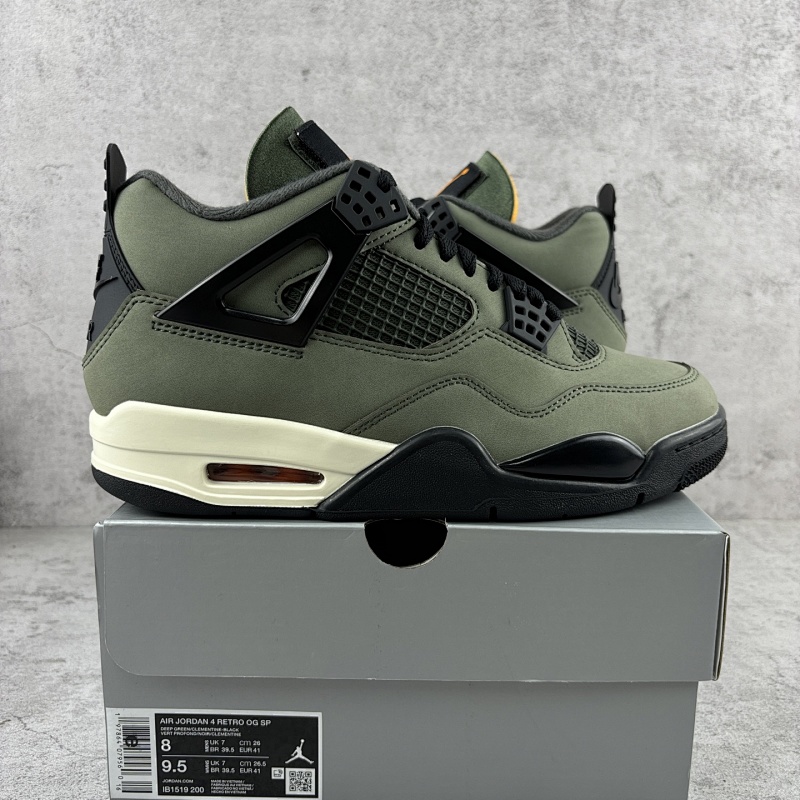 【KZ/KX Batch】UNDEFEATED x Air Jordan AJ4 联名军绿黑 IB1519-200 40-50.5