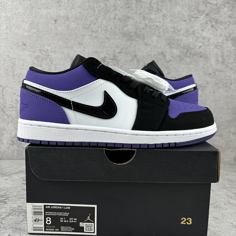 【XP2.0 Batch 】AJ1 low 36-47.5 黑紫脚趾 553558-125