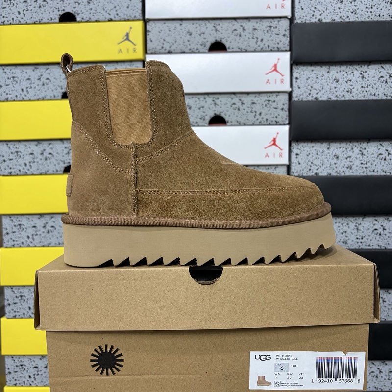 【YO Batch】Snow boots 雪地靴 松紧带切尔西栗色 W/1158051 35-40
