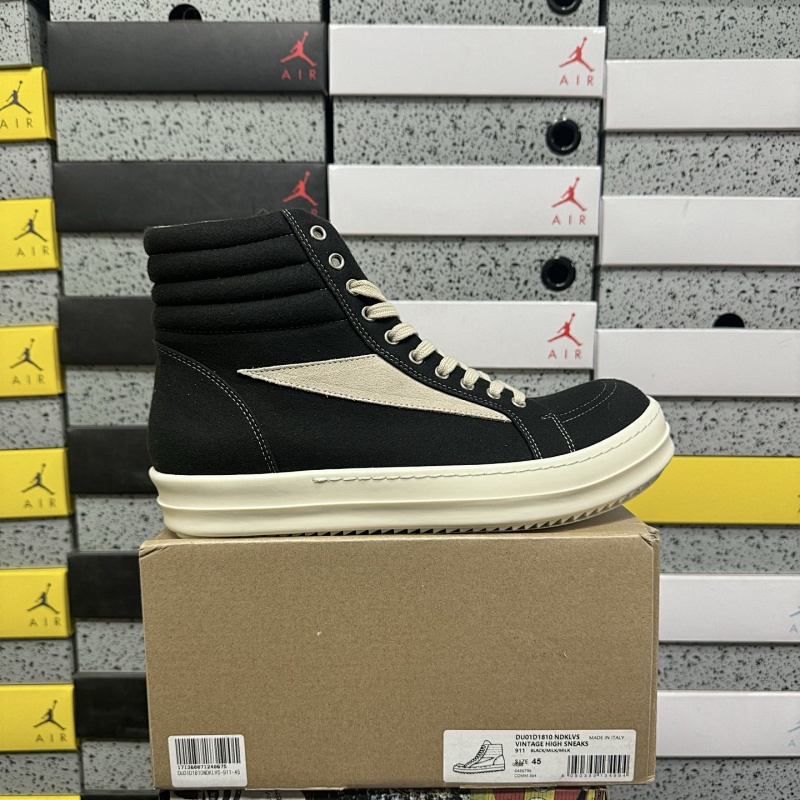 【GZ batch】RO / Rick Owens 瑞克·欧文斯（36-46）高帮帆布Vans