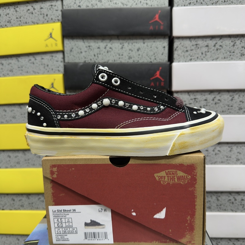 【MZ Batch】Old Skool 36 36-44 VN000DC0FNG 深红黑做旧珍珠