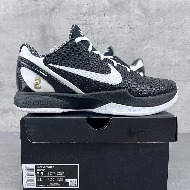 【GX Batch】Kobe 6 Protro "Mambacita Sweet 16"GiGi 曼巴基金会 黑白货号：CW2190-002
