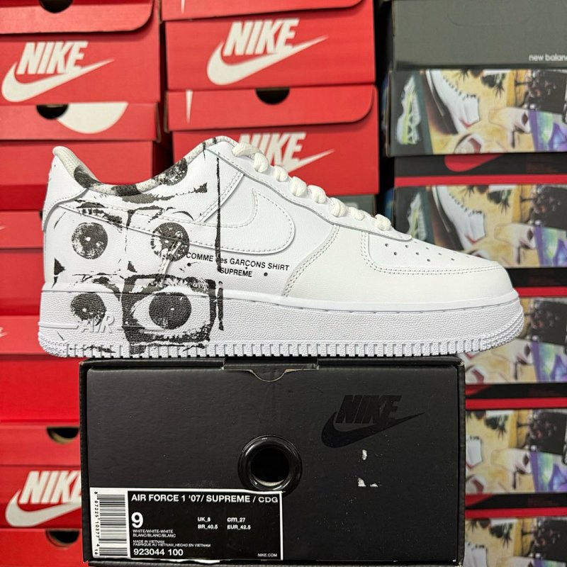 【GX】CDG x Supreme x Nk Air Force 1'07 Low "Comme des Garcons Shirt" 联名款 空军一号 923044-100 40-47.5