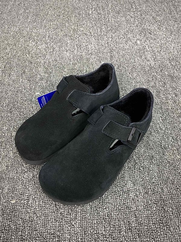 【东莞G版】博肯Birkenstock Naples Wrapped穆勒系列 全包黑色加毛 35-40