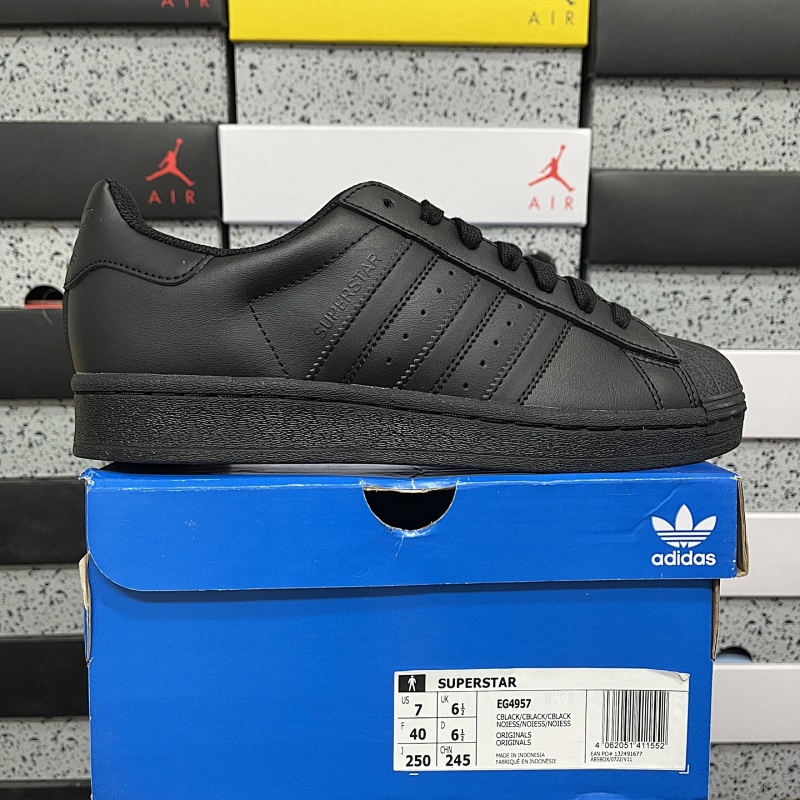 【G Batch】AD Originals Superstar 36-46 EG4957 纯黑