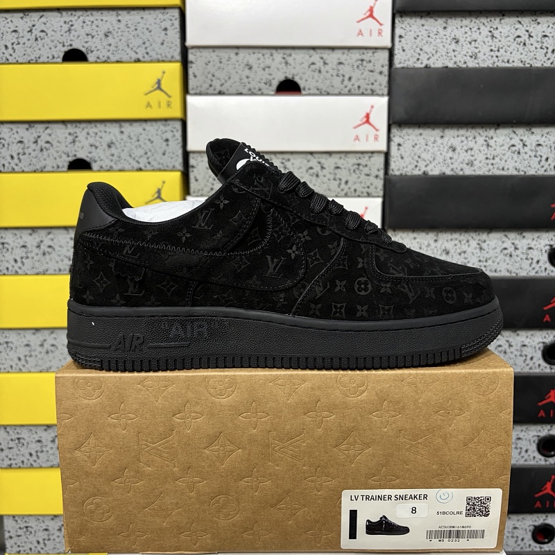 【YO Batch】1V x Air Force1 Low 空军联名黑反绒 38-46