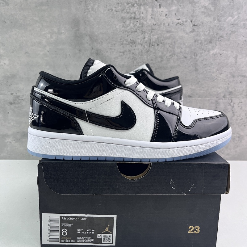 【XP2.0 Batch 】AJ1 low 36-47.5 黑白漆皮 DV1309-100