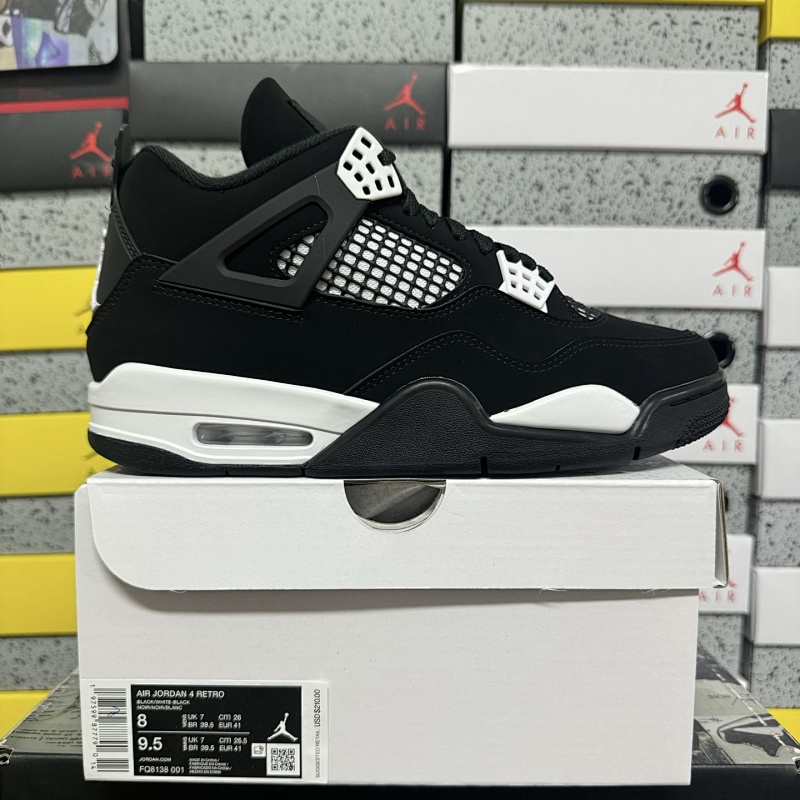 【KZ/KX Batch】Air Jordan AJ4 Retro 白黑雷公 FQ8138-001