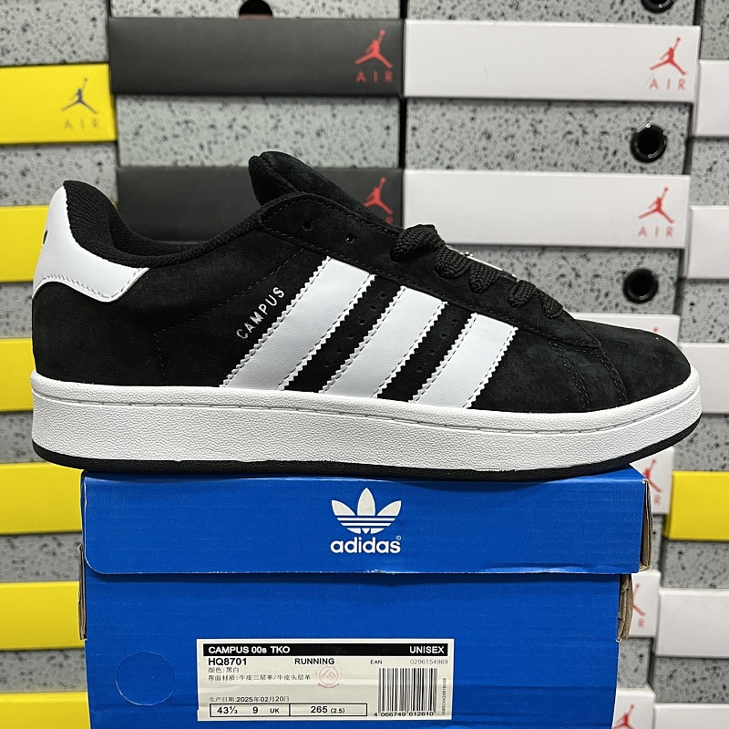 【XY Batch】Originals Campus 00s 面包鞋 36-47 HQ8701 黑白