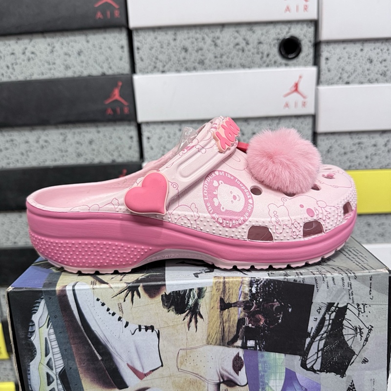 【XY版】Bape x Crocs Classic Clog Sandals M4-M11LOOPY粉