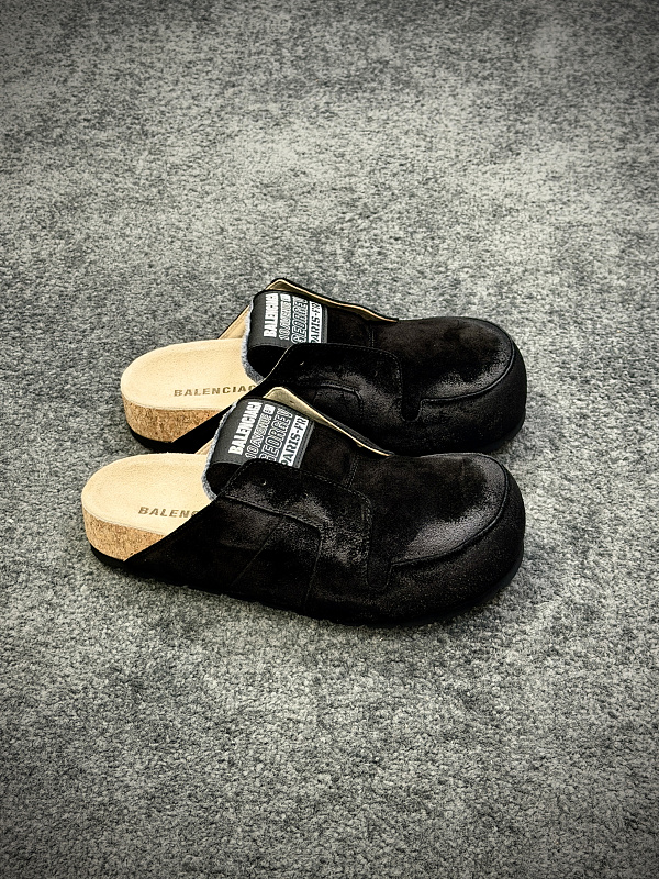 【东莞G版】博肯Birkenstock Naples Wrapped穆勒系列 麂皮全黑擦色（35-45）