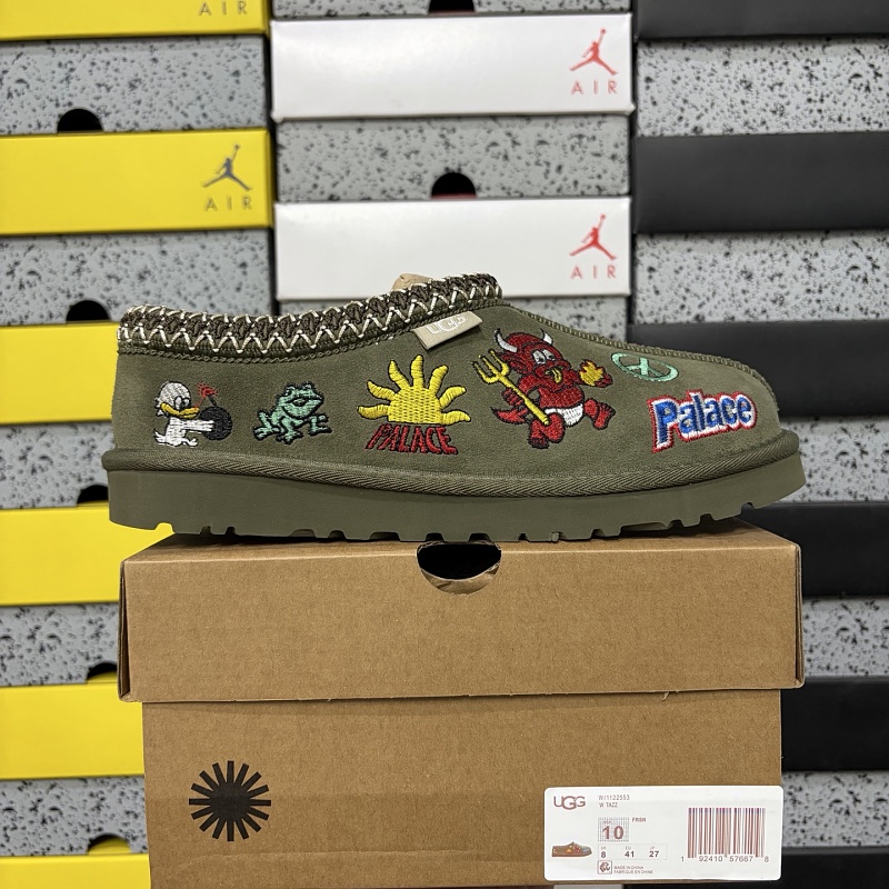 【TOP Batch】Snow boots 雪地靴 薄底民族风卡通刺绣绿色-2553 36-45