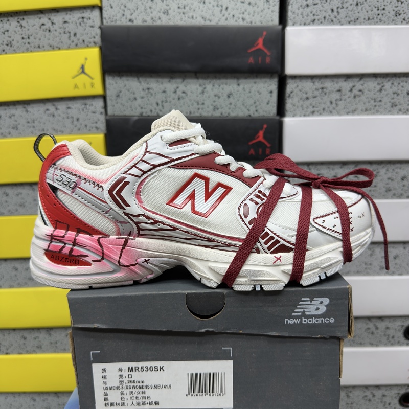 【BD Batch 】NB530 36-45 贵 MR530SK 白红绑带涂鸦