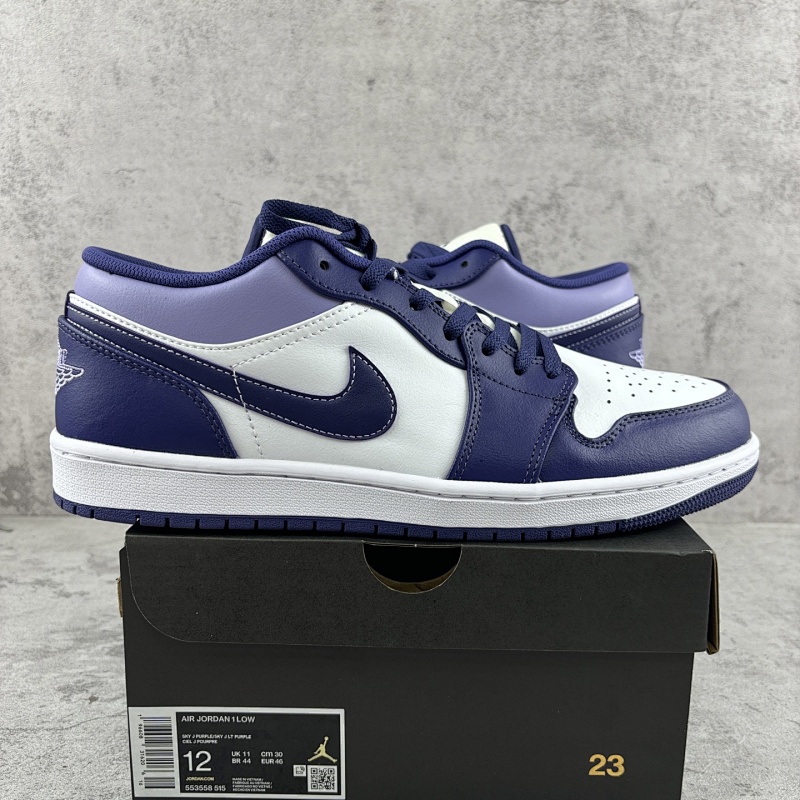 【XP2.0 Batch 】AJ1 low 40-46 白紫色 553558-515
