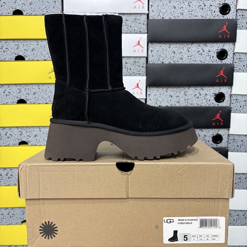 【YO Batch】Snow boots 雪地靴 渔人拉链高筒黑色 1158313 35-40
