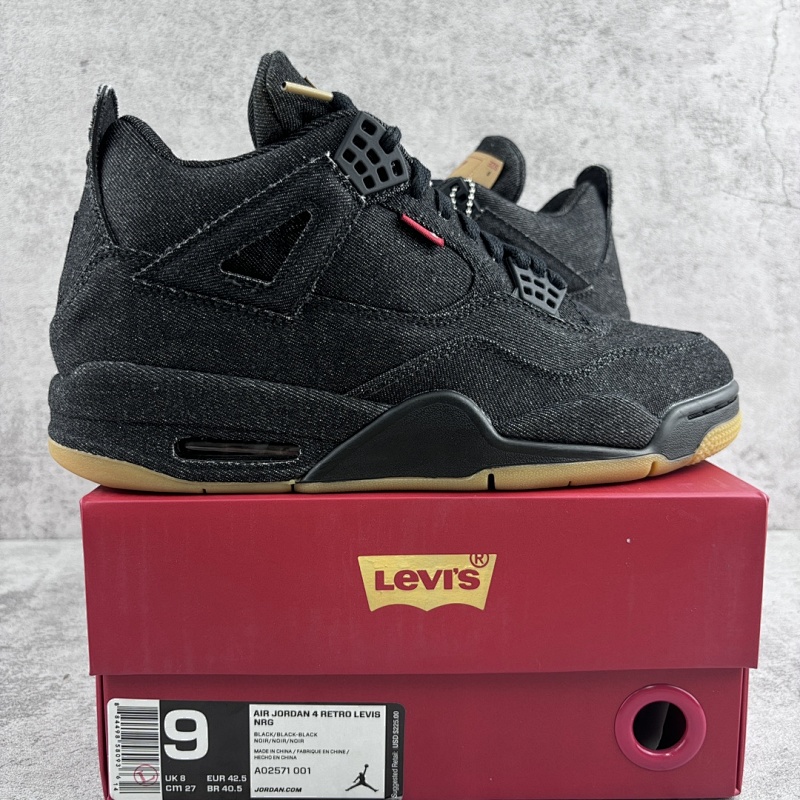 【KZ/KX Batch】Air Jordan AJ4 （40-50.5）李维斯联名黑 AO2571-001