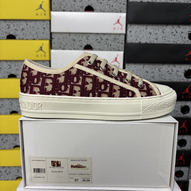 【YO Batch】 Walkn Oblique 35-40 薄底电绣红色
