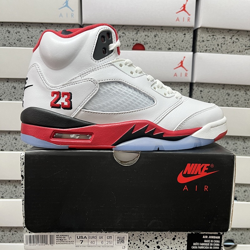 【GX Batch 】Air Jordan AJ5(40-48.5)HQ7978-101白红