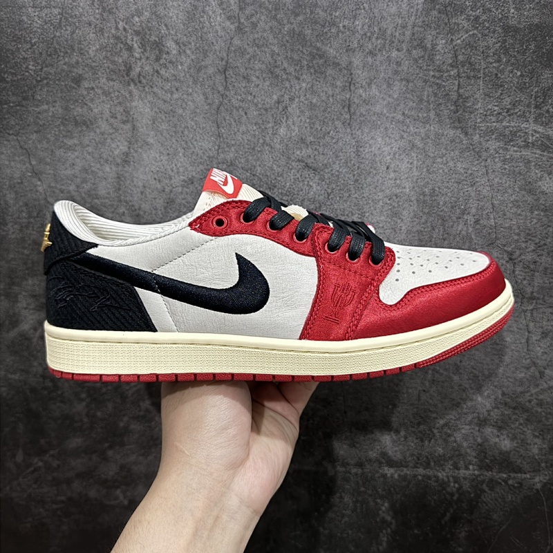 【DT Batch】 Air Jordan AJ1 Low OG 【36-47.5】黑红公牛丝绸 FN0432-100