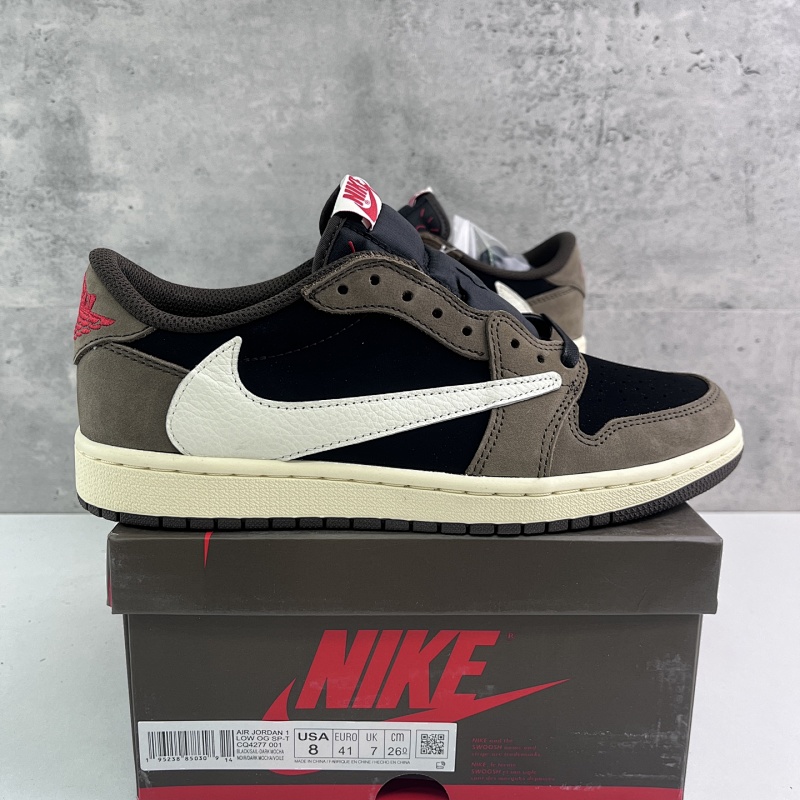 PK4.0 Budget Batch ravis Scott x Air Jordan AJ1 Low OG SP TS联名深棕倒钩低帮 CQ4277-001 36-47.5