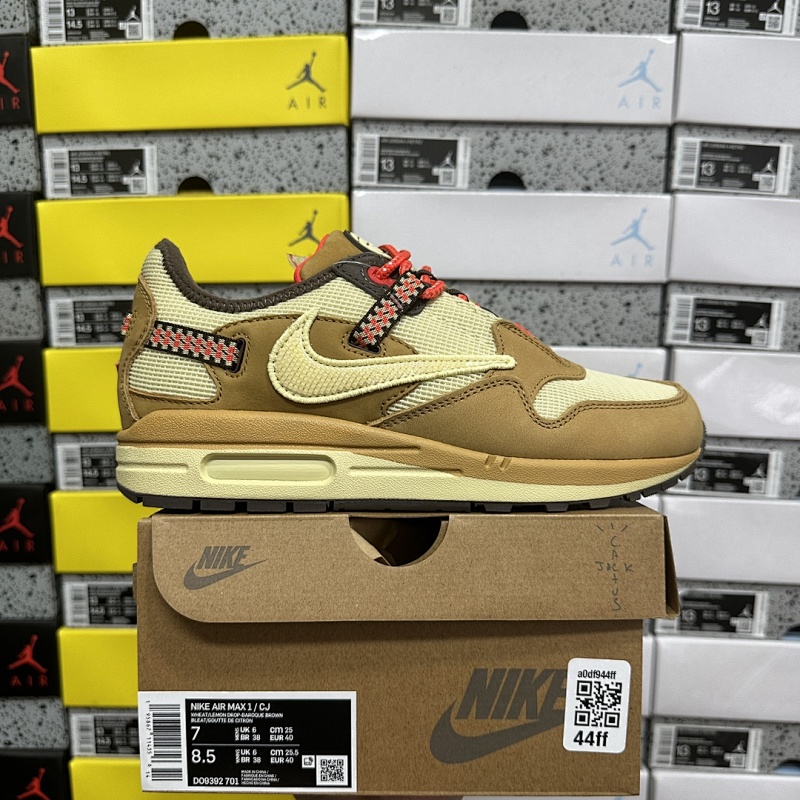 【OWF Batch】】Travis Scott x Air Max 1 36-47.5 巴洛克棕卡其色 DO9392-701