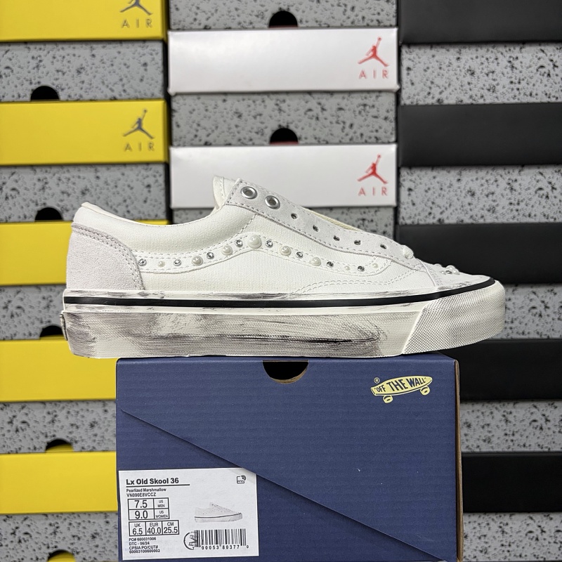 【MZ Batch】Old Skool 36 36-45 VN000E8VCCZ 奶白做旧珍珠水钻