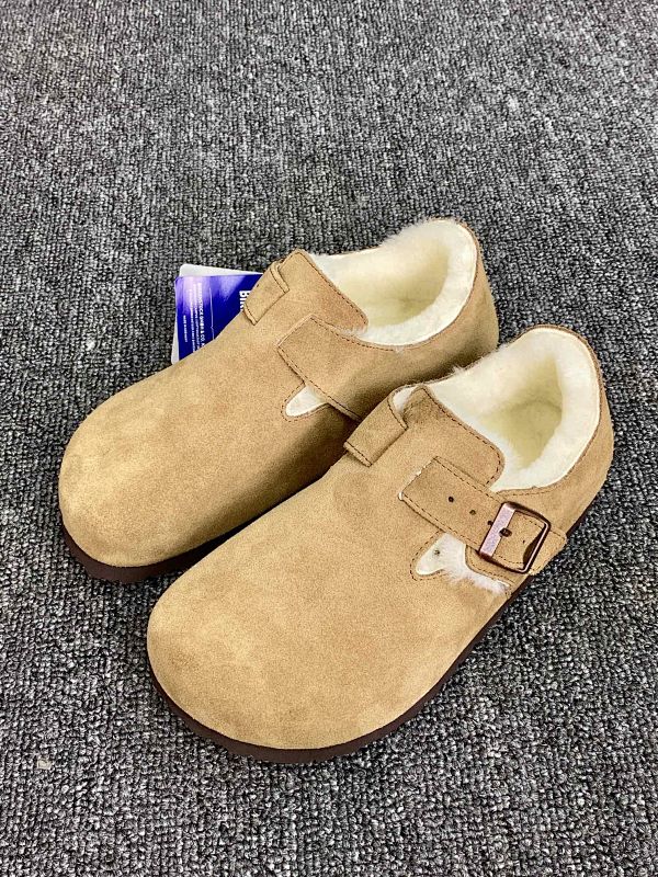 【东莞G版】博肯Birkenstock Naples Wrapped穆勒系列 全包栗色加毛 35-40
