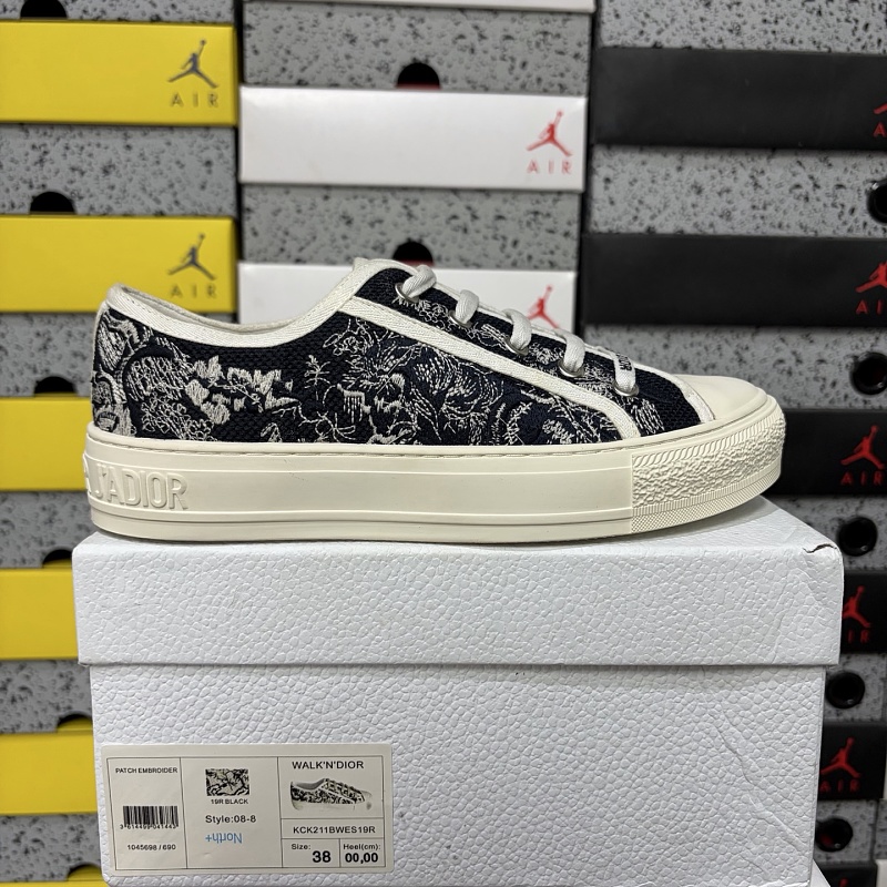 【YO Batch】 Walkn Oblique 35-40 薄底电绣黑虎