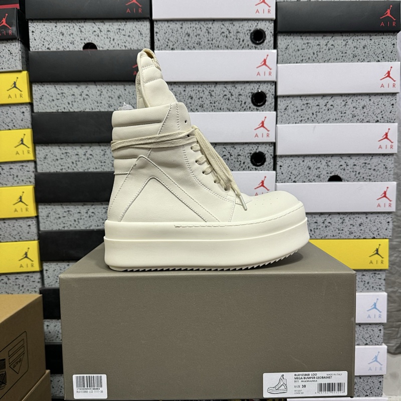 【GZ batch】RO / Rick Owens 瑞克·欧文斯（36-46）倒三角厚底全白