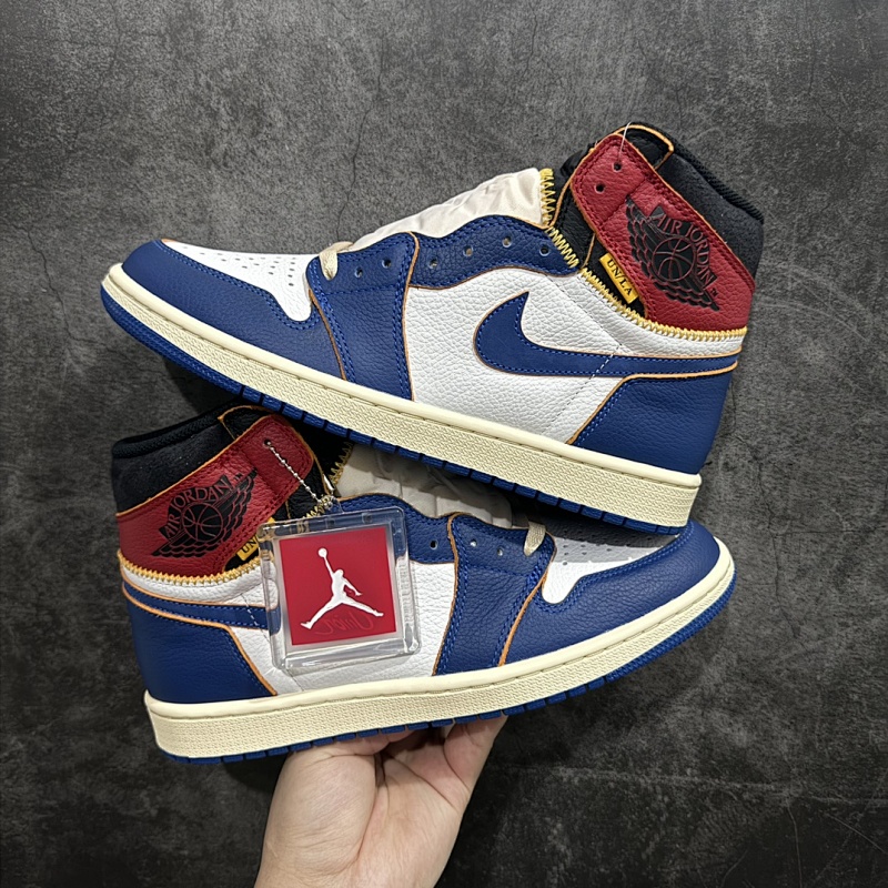 DG Batch Union x Air Jordan AJ1 Retro High NRG 联名四色拼接黑脚趾 BV1300-146 黑白蓝 【40-47.5】