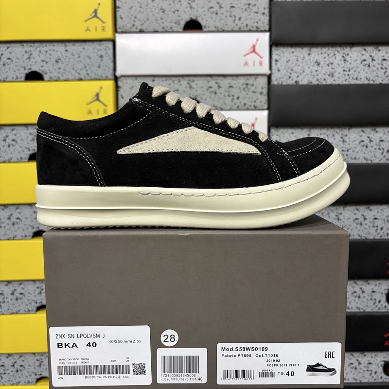 【OK Batch】Rick Owens Drkshdw 35-46 黑色绒面