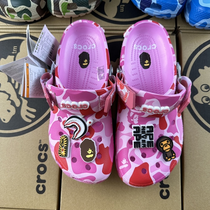 Classic Clog M4-M11 迷彩印花 粉红色