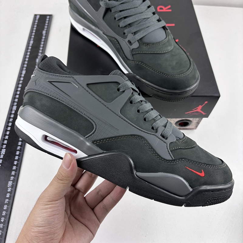 【LW】Nigel Sylvester x Air Jordan AJ4 RM 重制版低帮复古篮球鞋 联名黑色 HF4334-004【40-47.5】