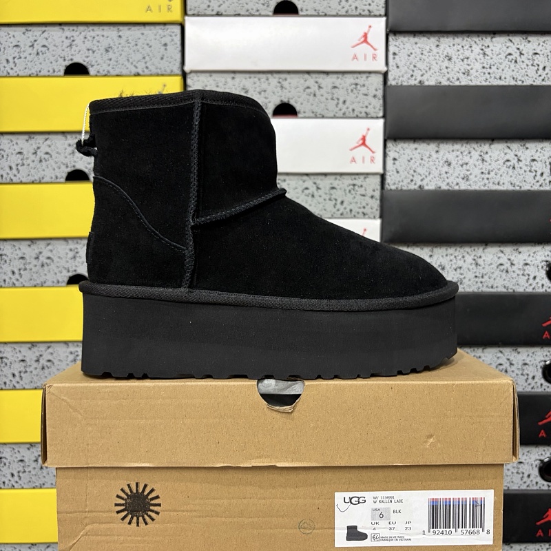 【YO Batch】Snow boots 雪地靴 厚底中桶黑色 W/1134991 35-40
