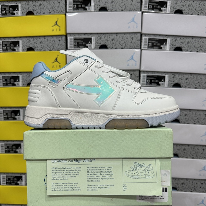 【C Batch】 OFF-WHITE Out Of Office "OMIA189F21LEA 0030181 镭射白"