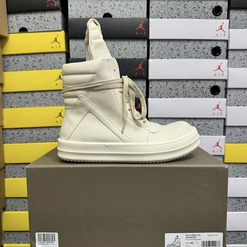 【GZ batch】RO / Rick Owens 瑞克·欧文斯（36-46）高帮倒三角全白