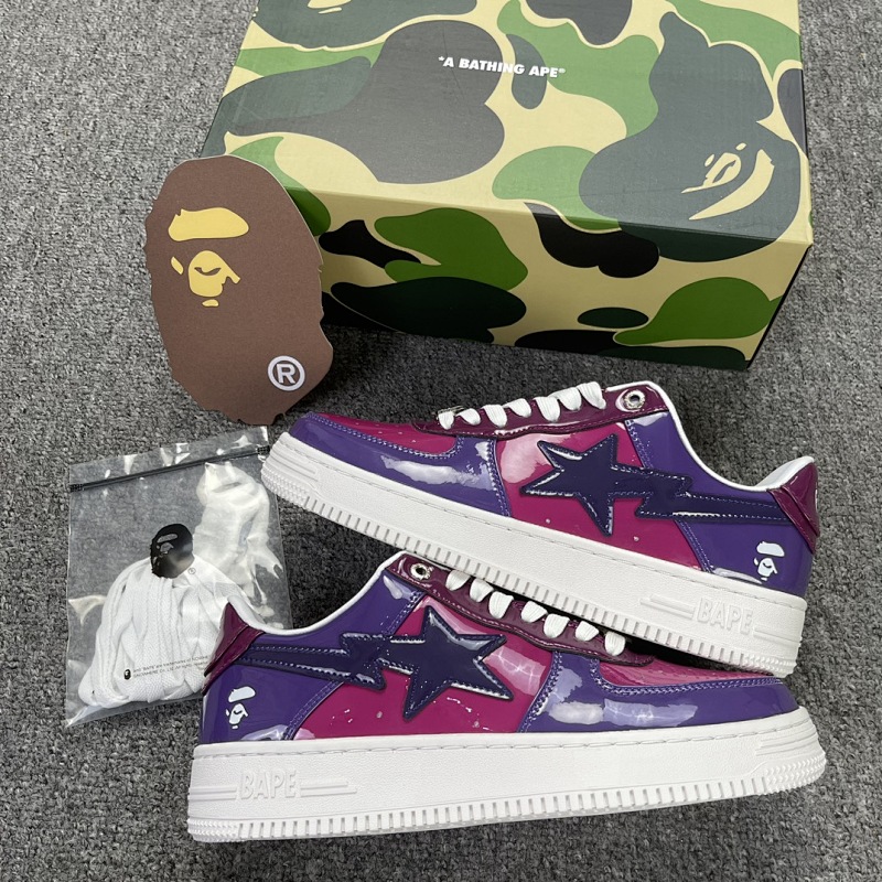 【C Batch】 Bape Sta 1H70-191-046 紫白漆皮
