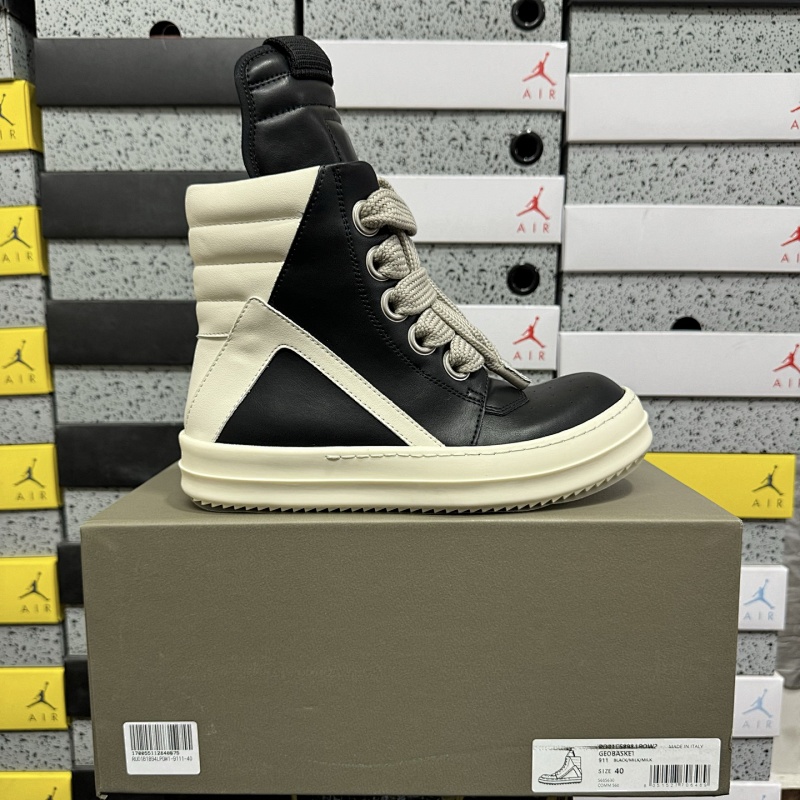 【GZ batch】RO / Rick Owens 瑞克·欧文斯（36-46）高帮倒三角粗鞋带