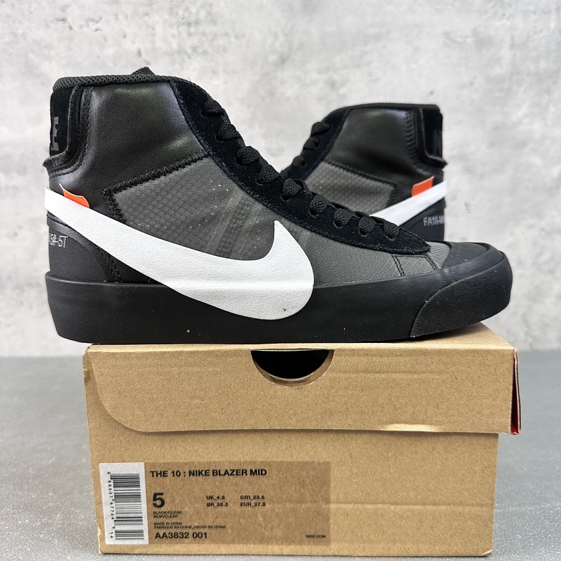 【TOP】Off-White X NK Blazer Mid OW联名款开拓者36-48 白 AA3832-001