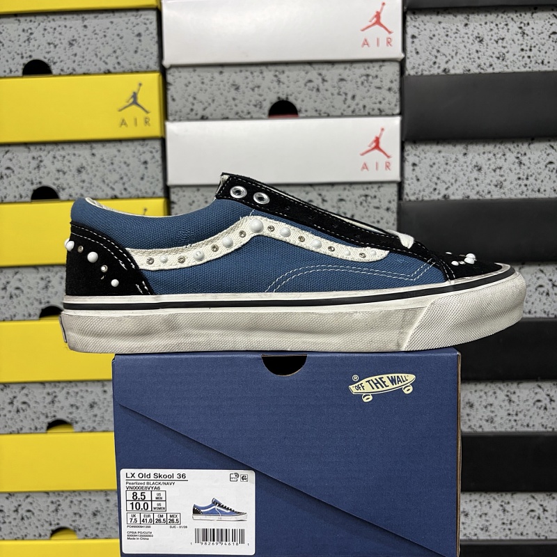 【GOAT Batch】Old Skool 36 35-45 VN000E8VYA6 藏蓝做旧珍珠铆钉