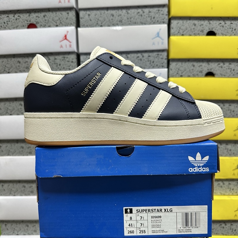【BD Batch】AD Originals Superstar(35-45) ID5699 米白深蓝