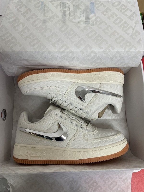 【OWF Batch】 OWF Travis Scott x NK Air Force 1 TS联名换钩 拼接空军一号 米白 AQ4211-101 40-49
