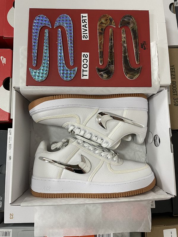 【OWF Batch】 OWF Travis Scott x NK Air Force 1 TS联名换钩 拼接空军一号 全白 AQ4211-100 40-4