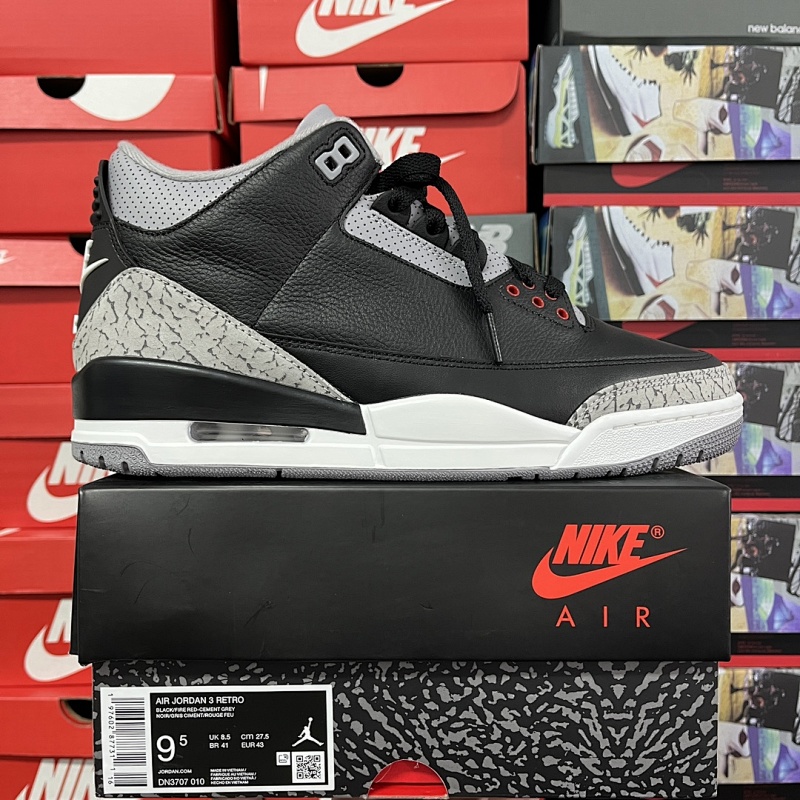 【RN Batch】 Air Jordan 3 OG【40-48.5】黑水泥 DN3707-010
