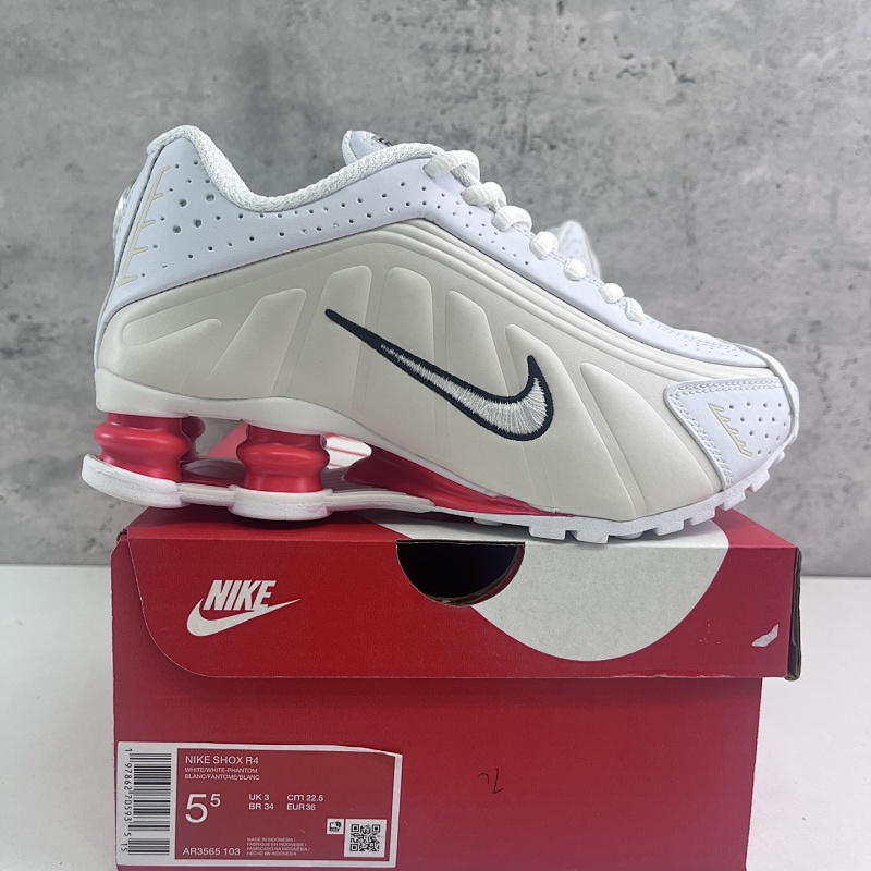 【WM Batch】Shox R4 36-45 米白红 AR3565-103