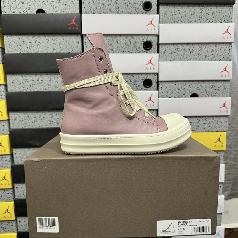 【GZ batch】RO / Rick Owens 瑞克·欧文斯（36-46）西瓜头高帮粉皮